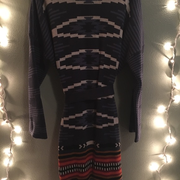 Cotton wrap sweater by Pendleton Woolen Mills. Below the knee length, size XL - Picture 4 of 5